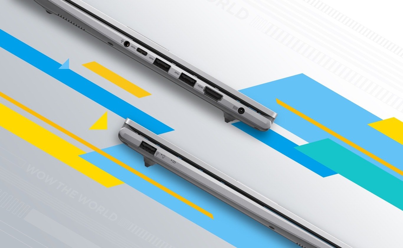 ASUS Vivobook 14 X1404 side ports view