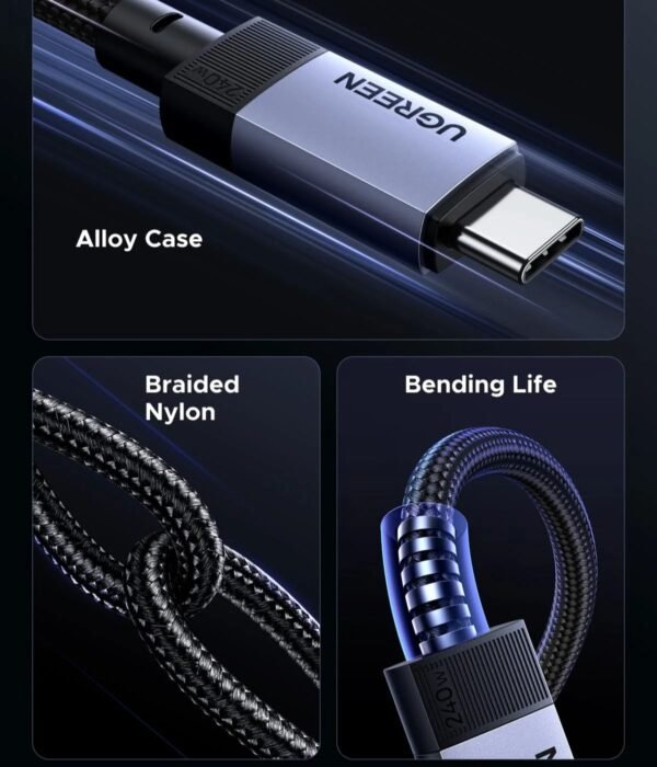 UGREEN 240W USB-C cable coiled