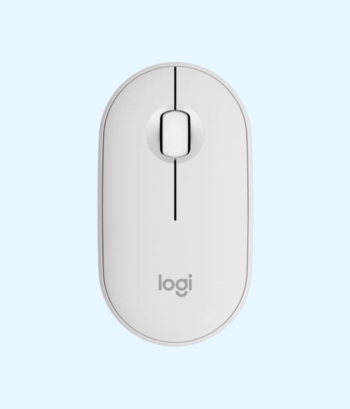 Logitech M350s Pebble Mouse 2 Bluetooth mouse in tonal white